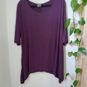 VKY&CO deep purple tunic blouse